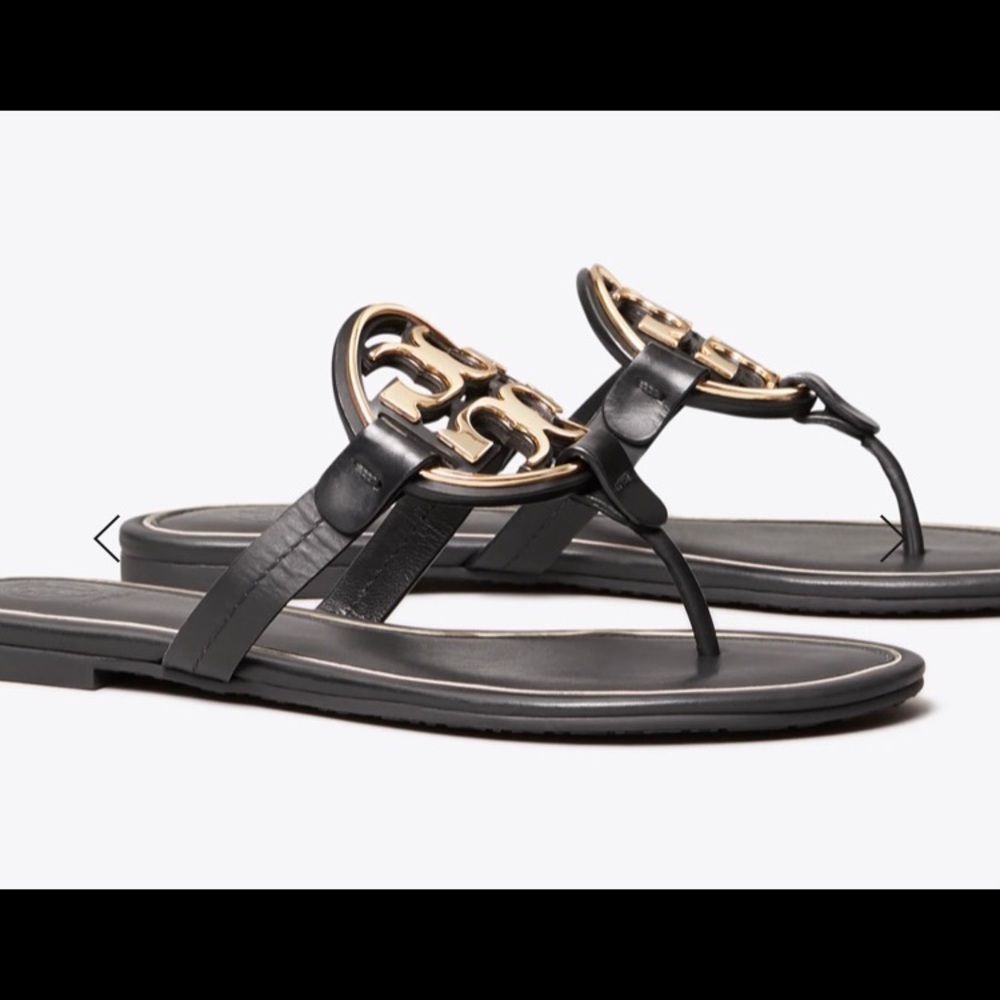 Tory Burch Miller metal logo sandals